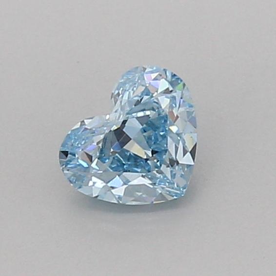 0.52 Ct. Fancy Vivid Blue Heart Lab Grown Diamond