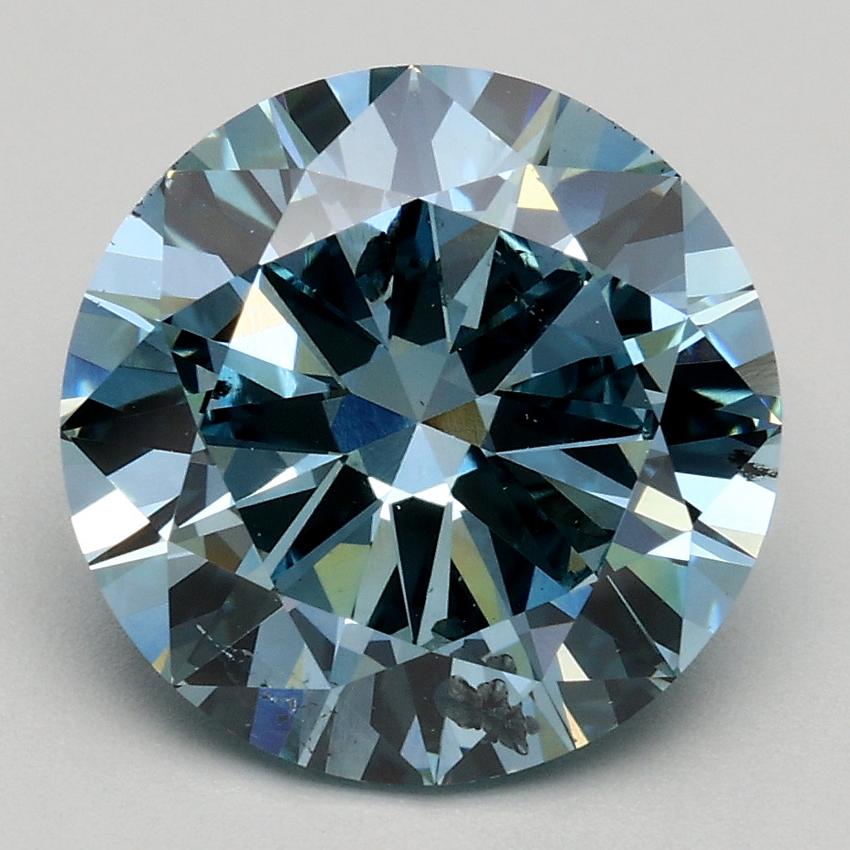 3.00 Ct. Fancy Intense Blue Round Lab Grown Diamond