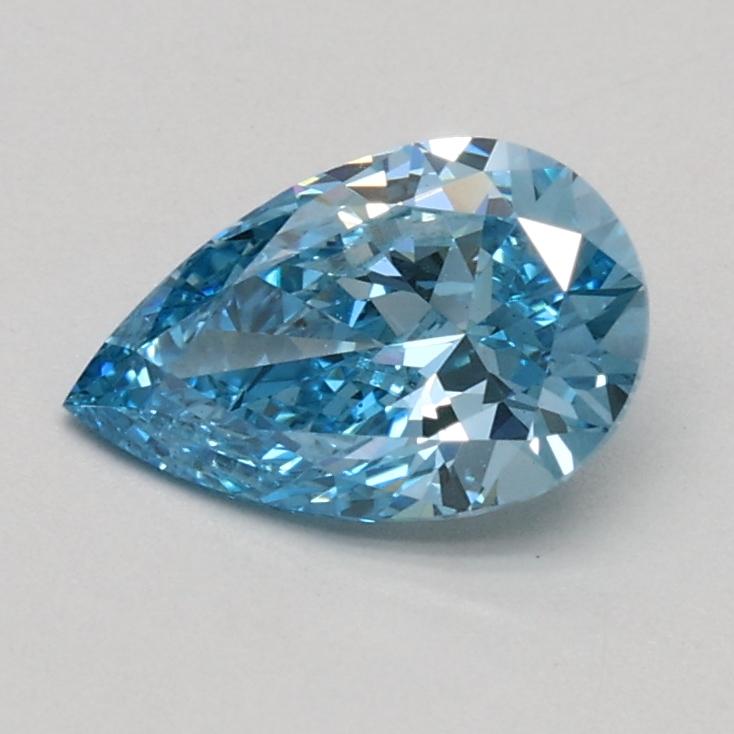 0.54 Ct. Fancy Vivid Blue Pear Lab Grown Diamond