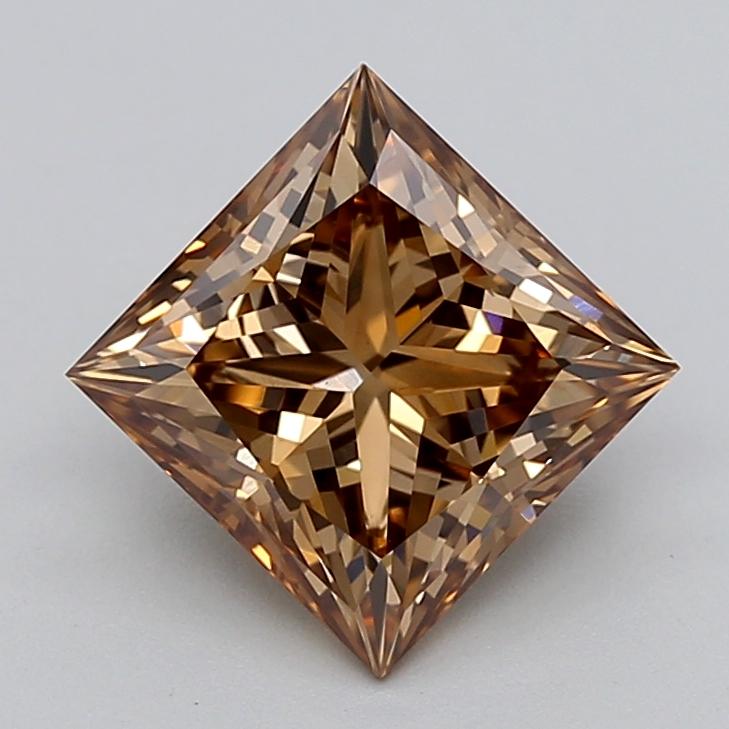 2.06 Ct. Fancy Light  Brown Princess Lab Grown Diamond
