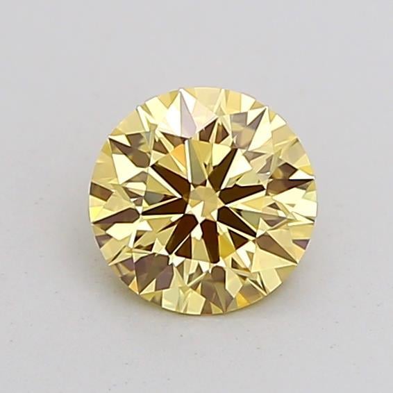 0.75 Ct. Fancy Yellow Round Lab Grown Diamond