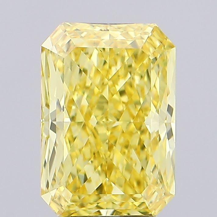 3.00 Ct. Fancy Vivid Yellow Radiant Lab Grown Diamond