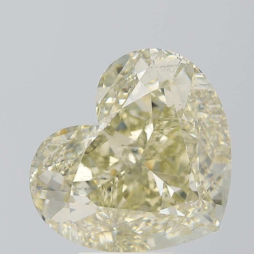 8.01 Ct. Fancy Brownish Greenish Yellow Heart Diamond