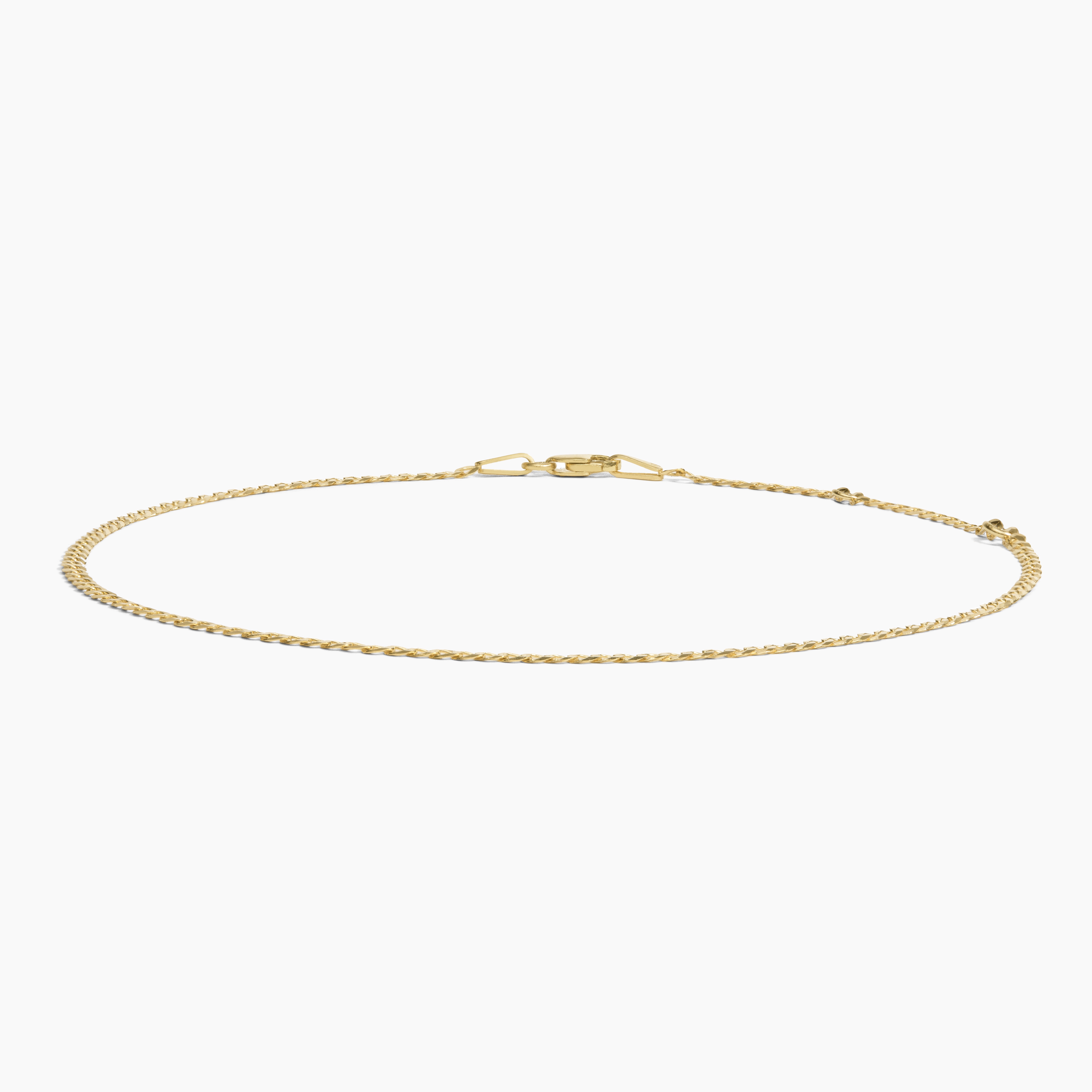 Blake Curb Chain Anklet in 14K Yellow Gold
