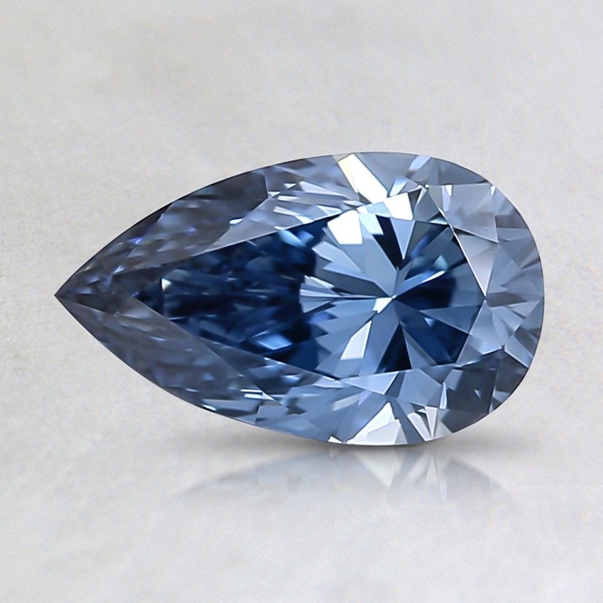 0.78 Ct. Fancy Intense Blue Pear Lab Grown Diamond