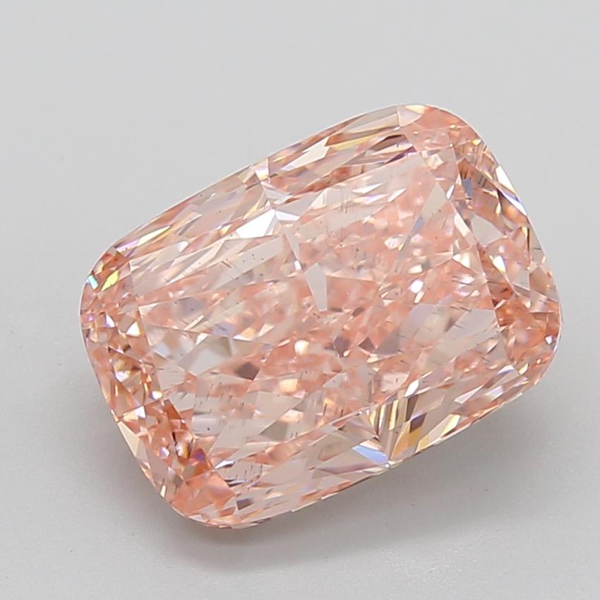 8.03 Ct. Fancy Vivid Pink Cushion Lab Grown Diamond
