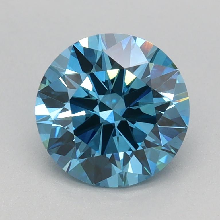 0.96 Ct. Fancy Vivid Blue Round Lab Grown Diamond