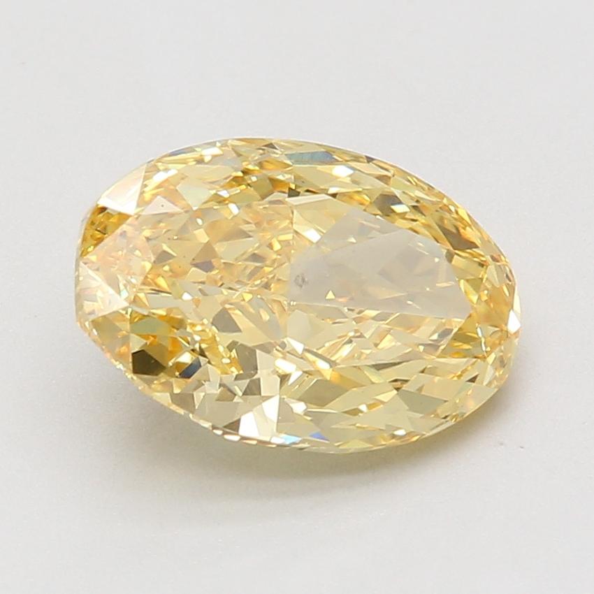 4.10 Ct. Fancy Vivid Yellow Oval Lab Grown Diamond