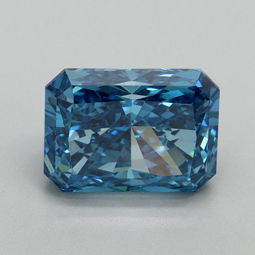 3.05 Ct. Fancy Vivid Blue Radiant Lab Grown Diamond