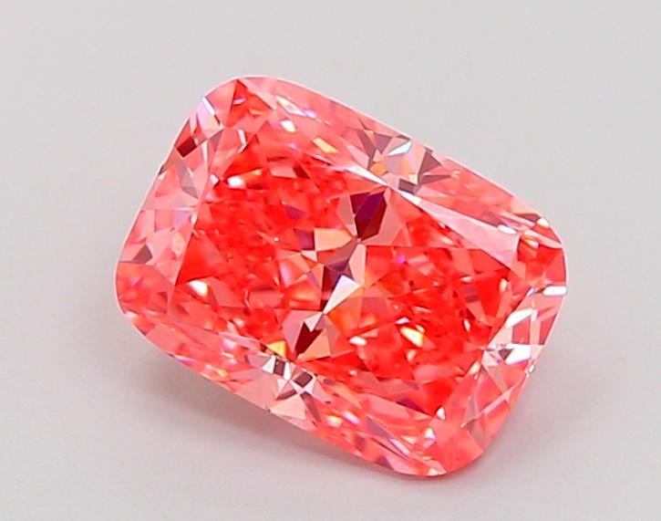 2.01 Ct. Fancy Vivid Pink Cushion Lab Grown Diamond