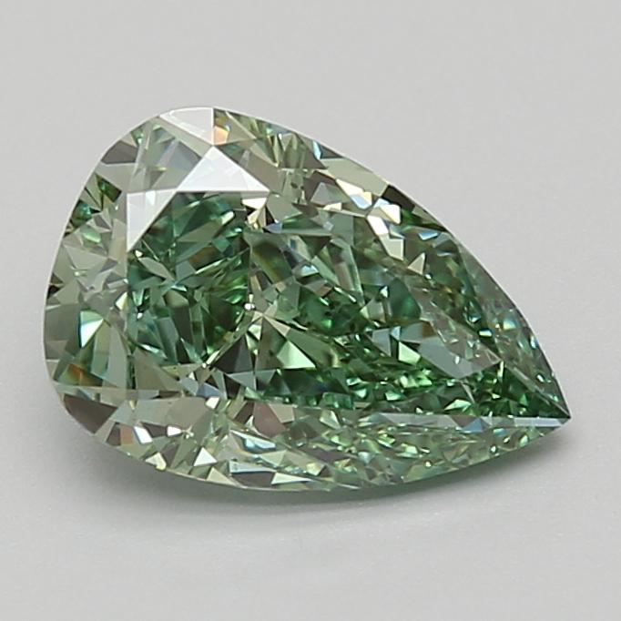 2.09 Ct. Fancy Vivid Green Pear Lab Grown Diamond