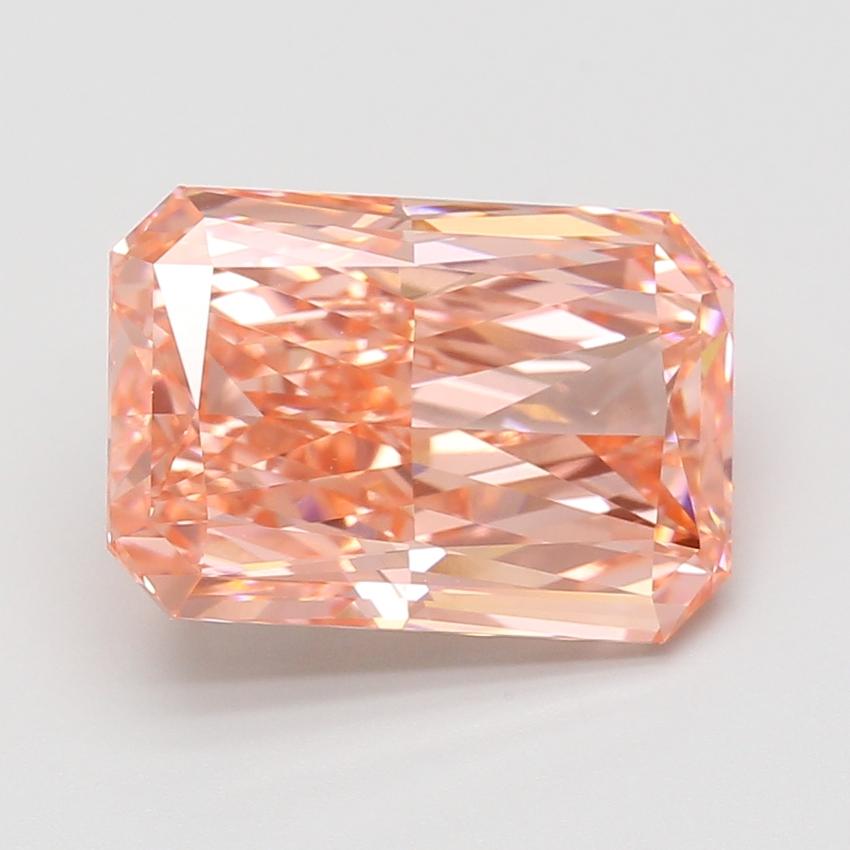 6.09 Ct. Fancy Vivid Pink Radiant Lab Grown Diamond