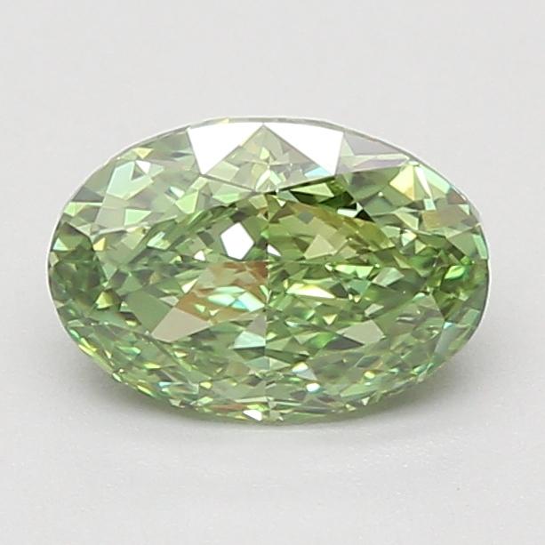 1.54 Ct. Fancy Vivid Green Oval Lab Grown Diamond