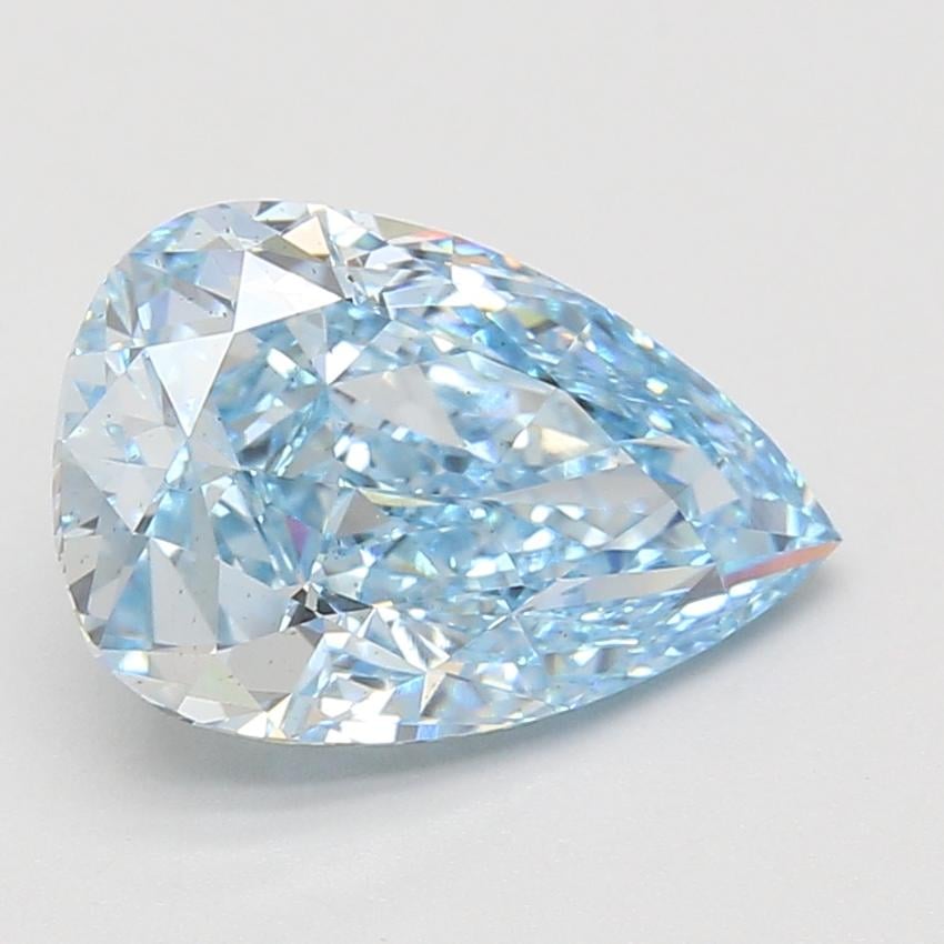 4.09 Ct. Fancy Vivid Blue Pear Lab Grown Diamond
