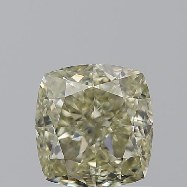 1.32 Ct. Fancy Grayish Greenish Yellow Cushion Diamond