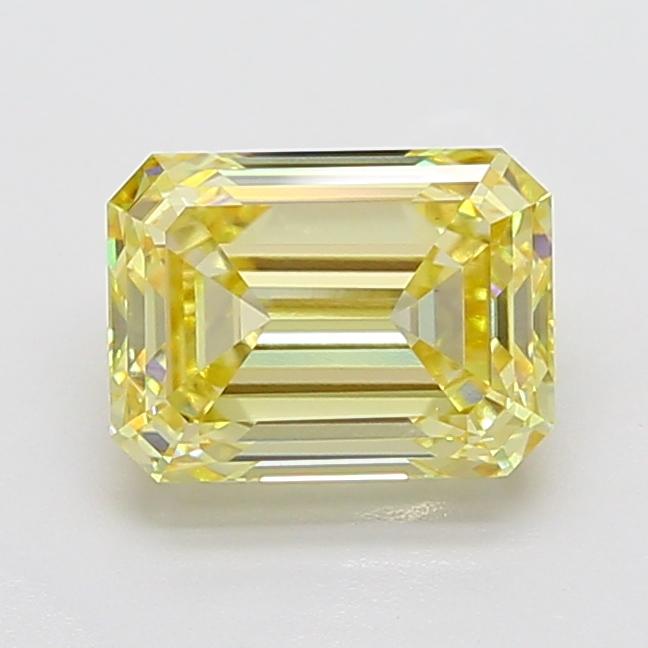 4.01 Ct. Fancy Light Yellow Emerald Lab Grown Diamond