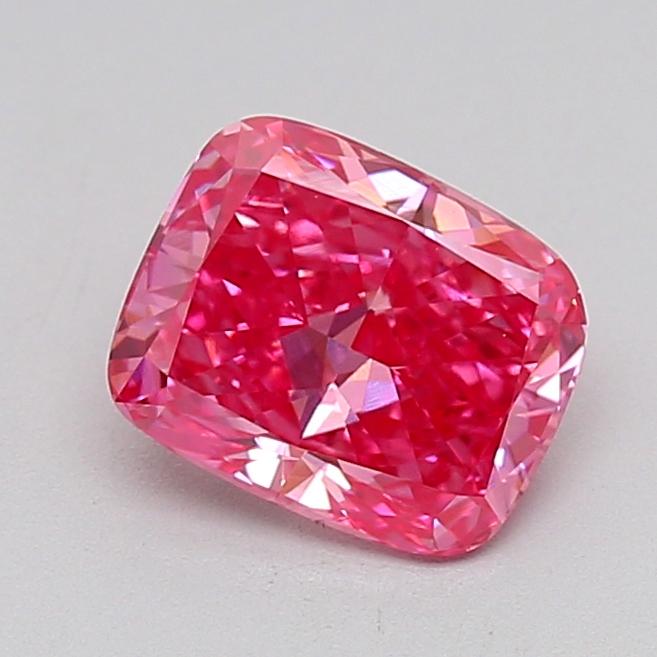 1.28 Ct. Fancy Vivid  Pink Cushion Lab Grown Diamond