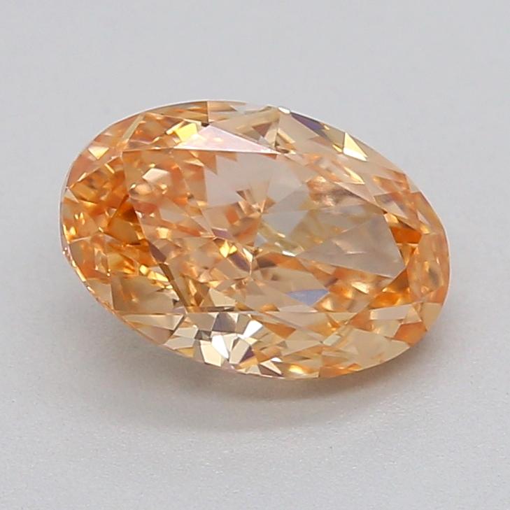 0.77 Ct. Fancy Brown Orange Oval Lab Grown Diamond