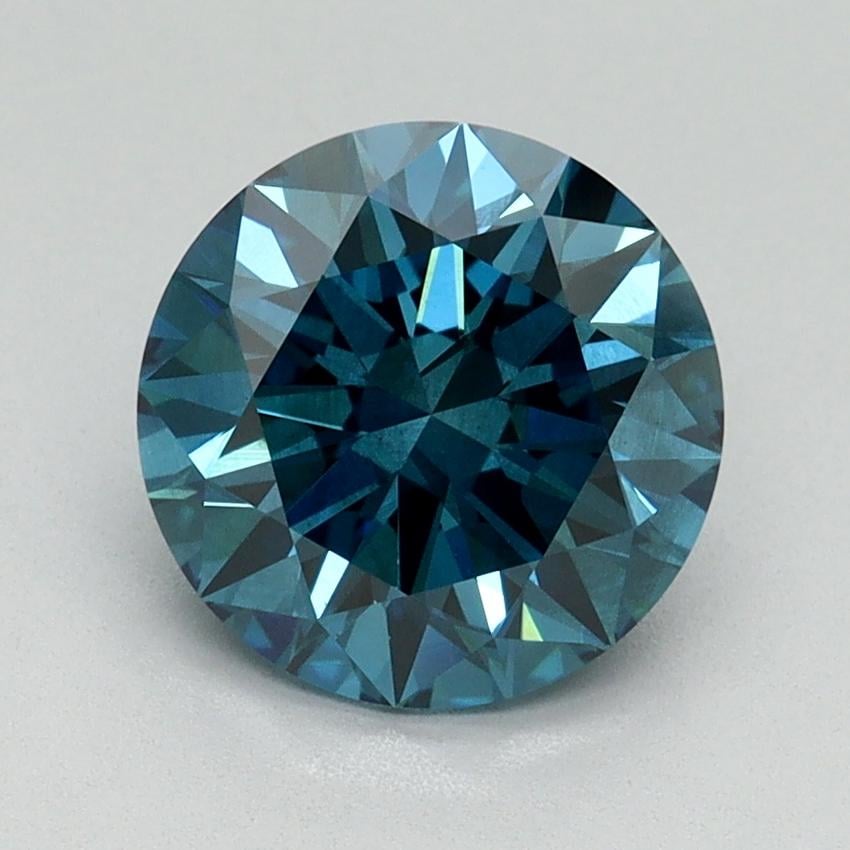 1.98 Ct. Fancy Vivid Malibu Blue Round Lab Grown Diamond