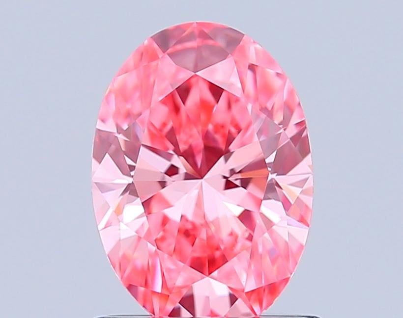 1.02 Ct. Fancy Vivid Pink Oval Lab Grown Diamond