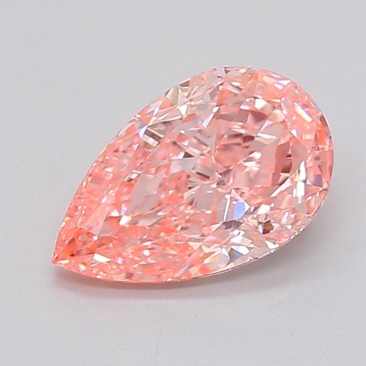 2.53 Ct. Fancy Vivid  Pink Pear Lab Grown Diamond