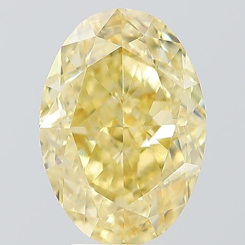 5.09 Ct. Fancy Intense Yellow Oval Lab Grown Diamond