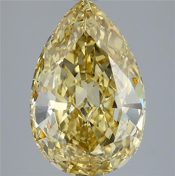 5.60 Ct. Fancy Intense Yellow Pear Lab Grown Diamond