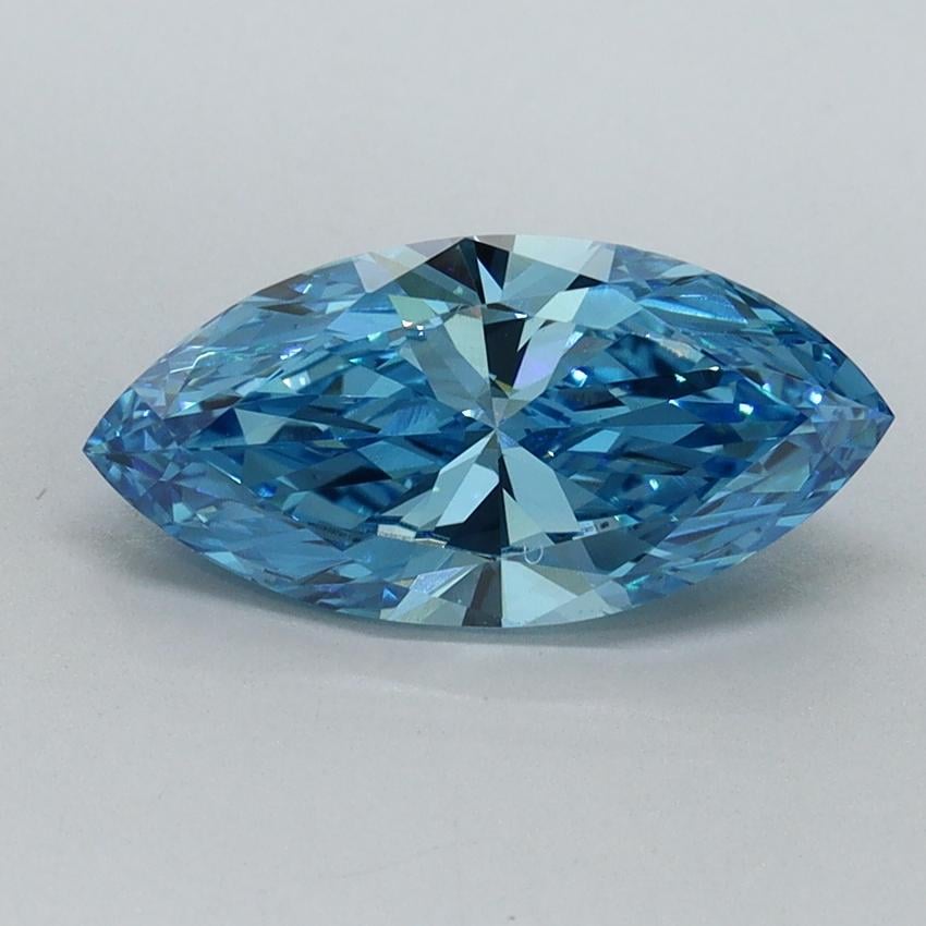 1.56 Ct. Fancy Vivid Malibu Blue Marquise Lab Grown Diamond