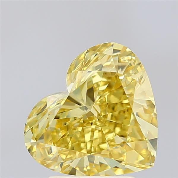 3.52 Ct. Fancy Intense Yellow Heart Lab Grown Diamond
