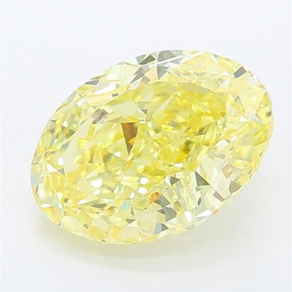 2.67 Ct. Fancy Vivid Yellow Oval Lab Grown Diamond