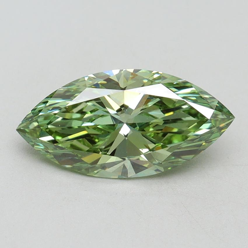 1.52 Ct. Fancy Vivid Green Marquise Lab Grown Diamond