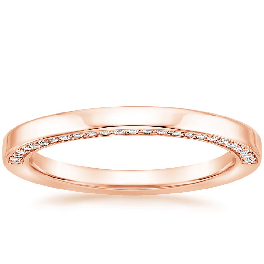 Rose gold diamond engagement ring with surprise diamond details