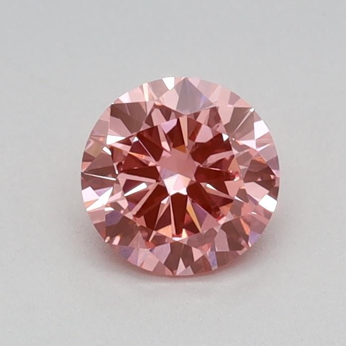 0.40 Ct. Fancy Vivid Pink Round Lab Grown Diamond