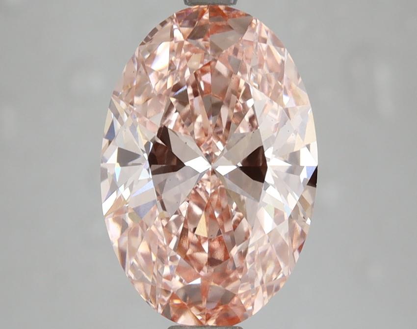 3.55 Ct. Fancy Vivid Pink Oval Lab Grown Diamond
