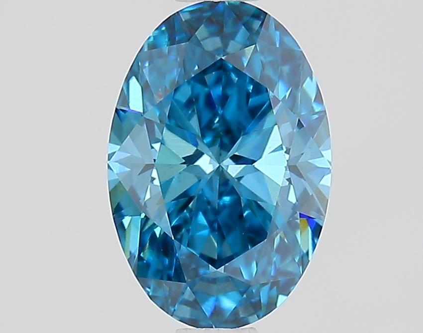 1.11 Ct. Fancy Vivid Blue Oval Lab Grown Diamond
