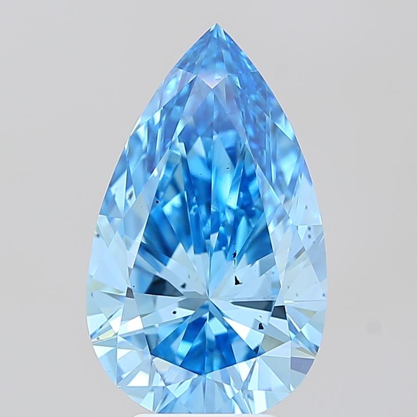 5.02 Ct. Fancy Vivid Blue Pear Lab Grown Diamond