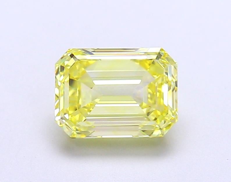 1.53 Ct. Fancy Intense  Yellow Emerald Lab Grown Diamond