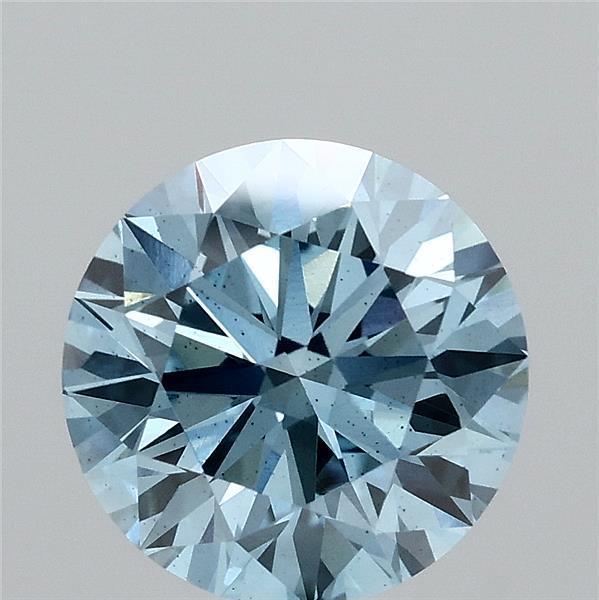 2.50 Ct. Fancy Vivid Blue Round Lab Grown Diamond