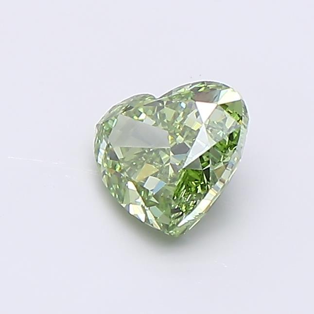 0.77 Ct. Fancy Vivid Green Heart Lab Grown Diamond