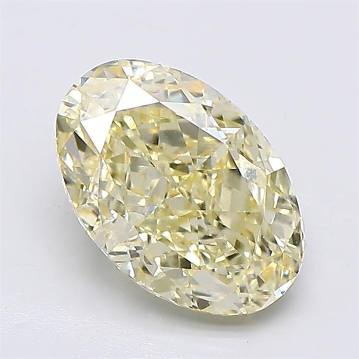 1.57 Ct. Fancy Light Yellow Oval Lab Grown Diamond