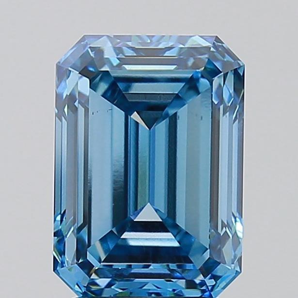3.01 Ct. Fancy Vivid Blue Emerald Lab Grown Diamond