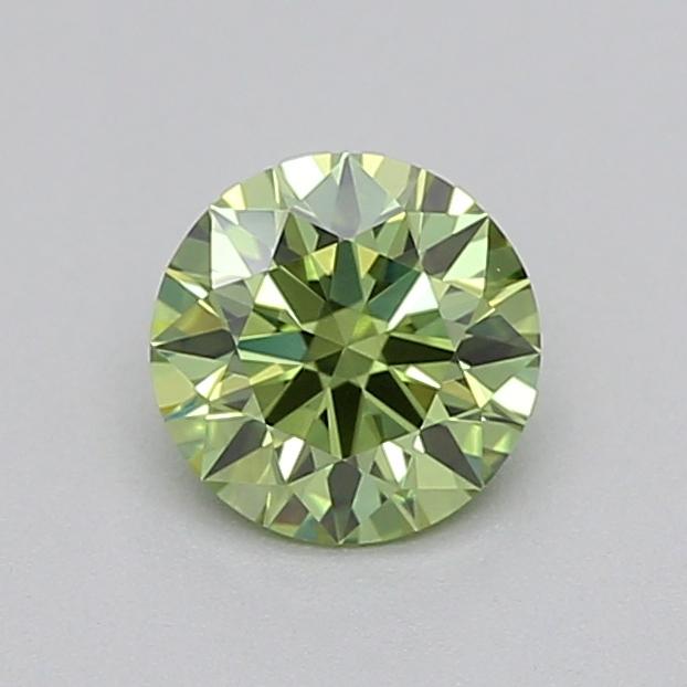 0.27 Ct. Fancy Vivid  Green Round Lab Grown Diamond