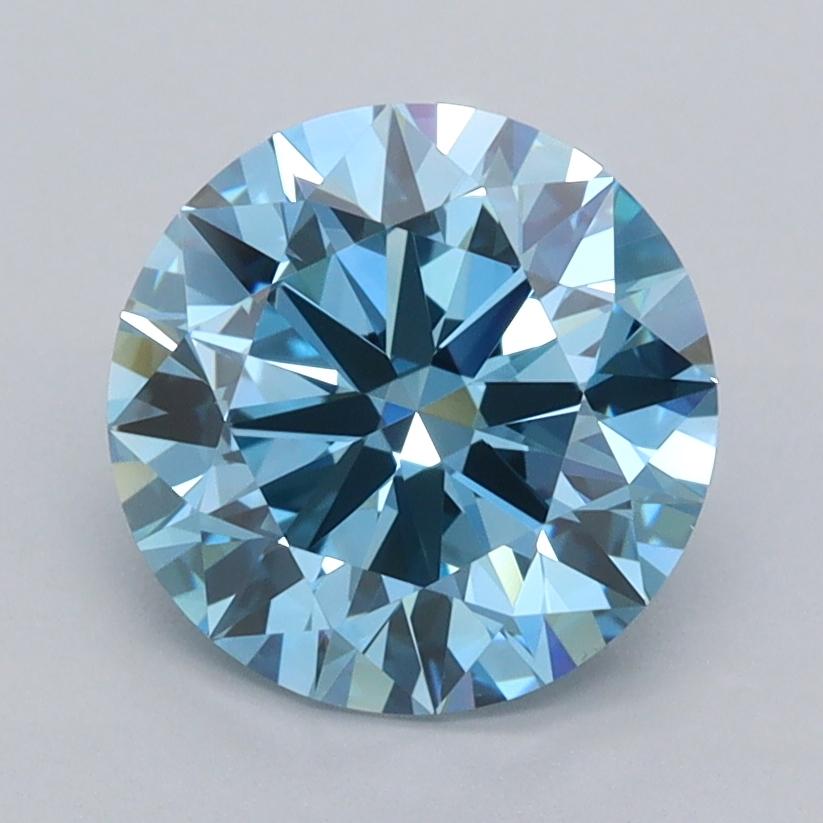 2.03 Ct. Fancy Vivid  Blue Round Lab Grown Diamond