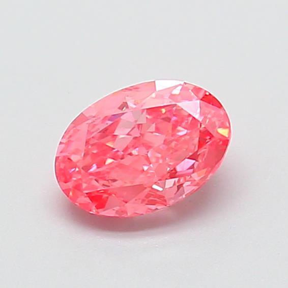 0.77 Ct. Fancy Vivid Pink Oval Lab Grown Diamond