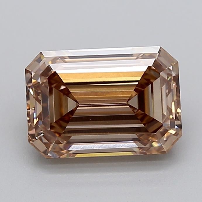 3.09 Ct. Fancy Light  Brown Emerald Lab Grown Diamond