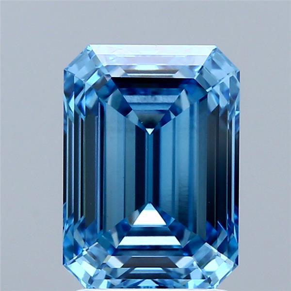 3.00 Ct. Fancy Vivid Blue Emerald Lab Grown Diamond