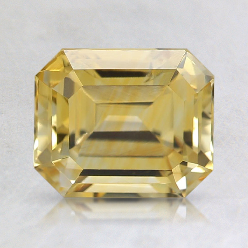 7.5x6.3mm Unheated Yellow Emerald Sapphire