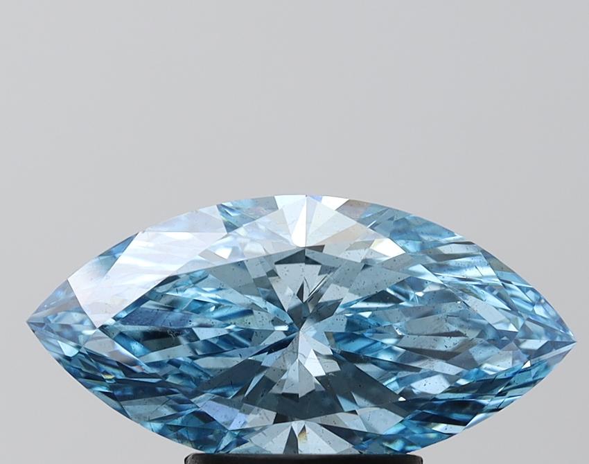 3.06 Ct. Fancy Vivid Blue Marquise Lab Grown Diamond