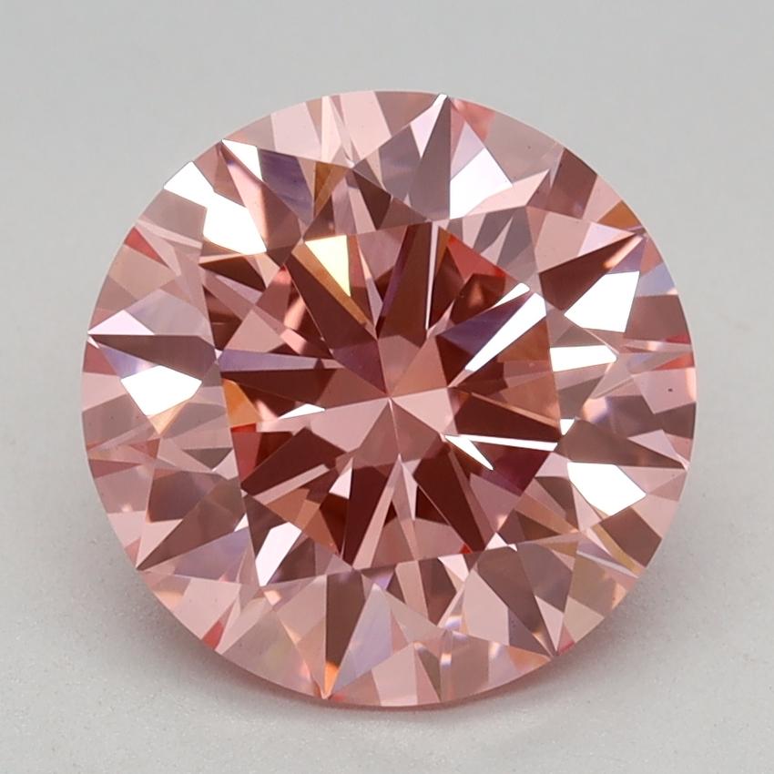 2.06 Ct. Fancy Vivid Pink Round Lab Grown Diamond