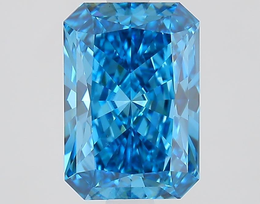 2.06 Ct. Fancy Vivid Blue Radiant Lab Grown Diamond